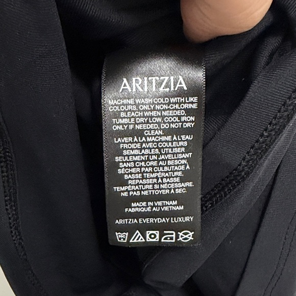 Aritzia Contour Black Ruched Mini Dress - Picture 5 of 7